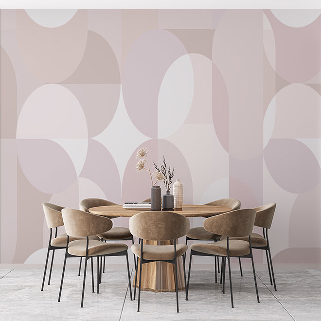 Soft Pastel Geometric Circle Wallpaper