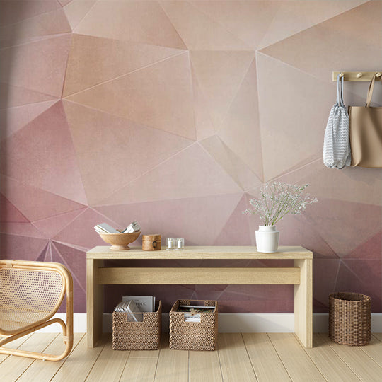 Custom Soft Pastel Geometric Triangle Wallpaper