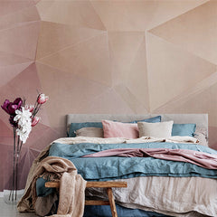 Custom Soft Pastel Geometric Triangle Wallpaper