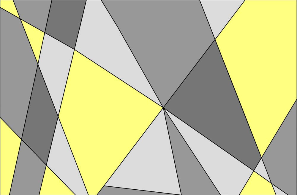 Yellow and Gray Geometric Triangular Abstract Wallpaper