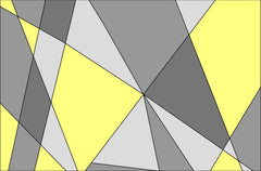 Custom Yellow and Gray Geometric Triangular Abstract Wallpaper