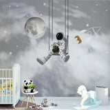 Kids Wall Murals Astronauts Swings in Space Wallpaper for Kids