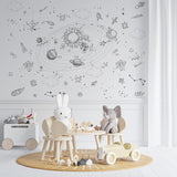 Kids Wall Murals Solar System Drawing Pictures Space Wallpaper for Kids