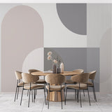 Modern Abstract Geometric Wallpaper in Neutral Tones