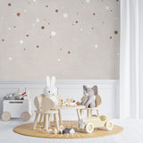 Kids Wall Murals Pink Sky and Stars Wallpaper for Kids