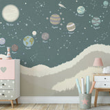 Kids Wall Murals Solar System Planets Wallpaper for Kids