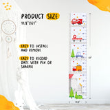 Kids' Growth Chart Peel and Stick Car Transports Wall Decals for Boys Kids Baby Room