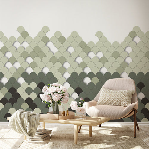 Gradient Scales Wallpaper in Neutral Shades