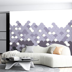 Custom Monochrome Gray Scales Pattern Wallpaper