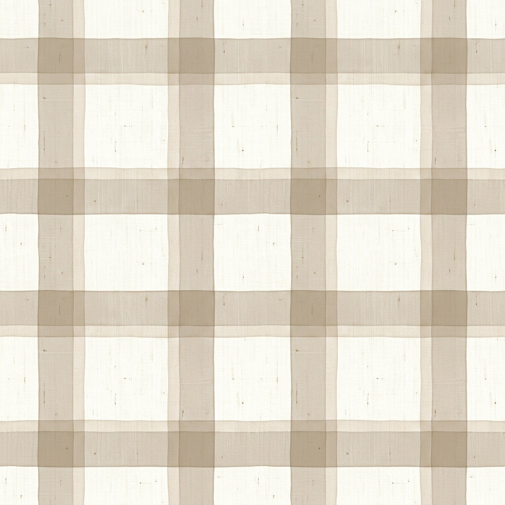 Beige rutete tapet – Nøytral akvarellfototapet