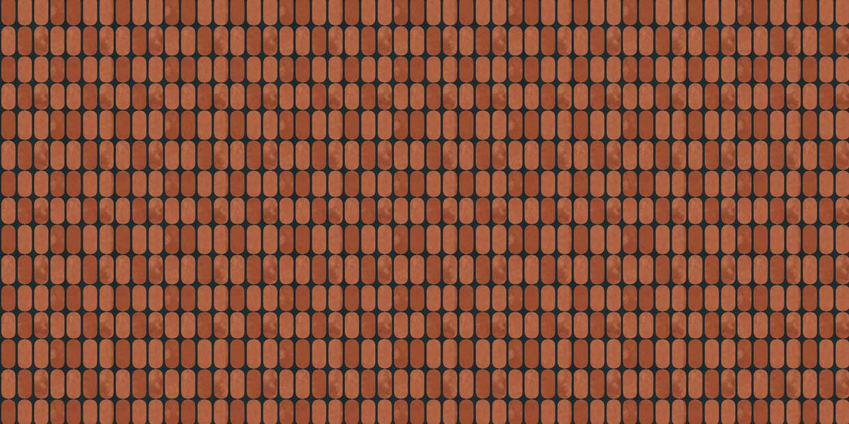 Papier peint motif de carreaux de brique rouge – Panoramique texture terre cuite chaude