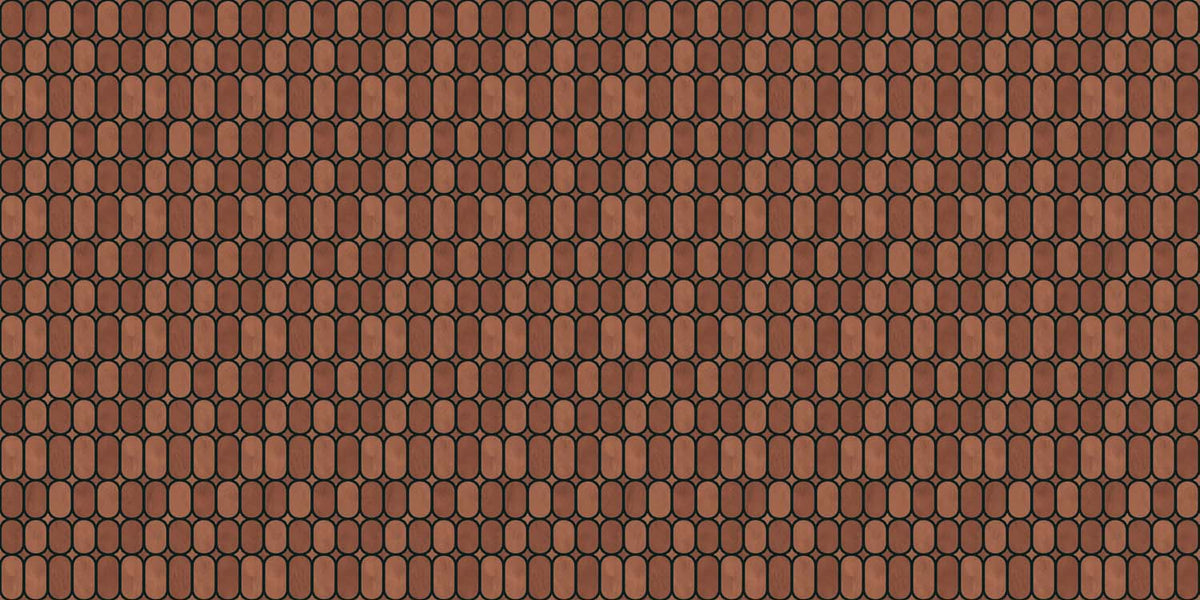 Papier peint motif de carreaux de brique marron – Panoramique texture rétro rouille et rouge