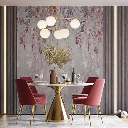 Custom Enchanted Floral Canopy with Deer Wall Mural Wallpaper