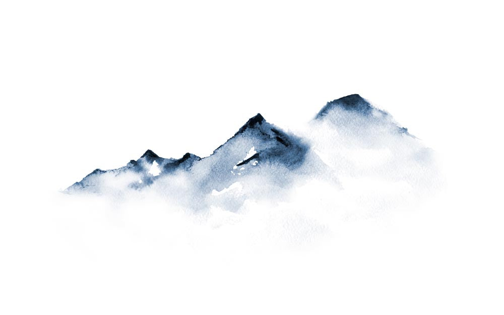 Minimalist Watercolor Mountain Wall Mural Wallpaper