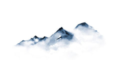 Custom Minimalist Watercolor Mountain Wall Mural Wallpaper