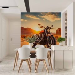 Custom Biker's Dream Wallpaper Mural