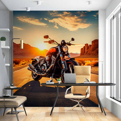Custom Biker's Dream Wallpaper Mural