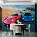 Street Racing Supercars Wall Mural Wallpaper