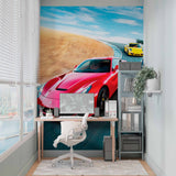 Street Racing Supercars Wall Mural Wallpaper