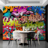 3D Colorful Graffiti Art Wallpaper Mural