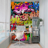 3D Colorful Graffiti Art Wallpaper Mural