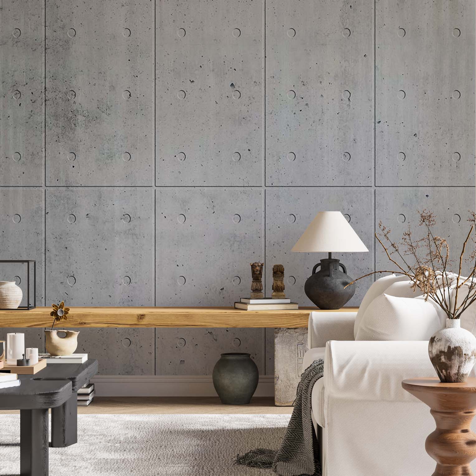 Abstract Wall Mural Concrete Textures Panel Wallpaper