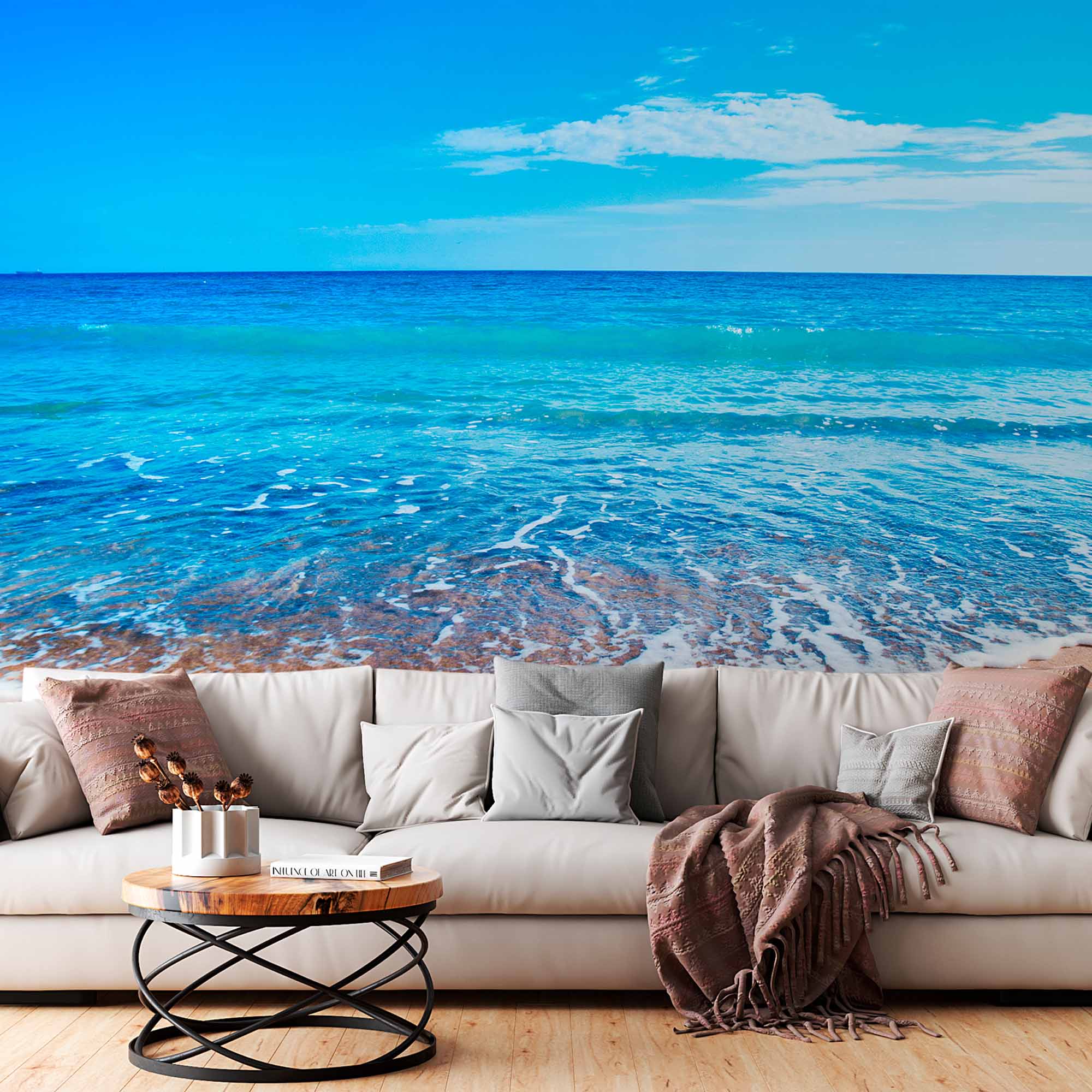 Crystal Clear Ocean Beach Wall Mural Wallpaper