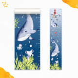 Kids' Growth Chart Peel and Stick Solar System Ocean Life Under The Sea Fish Wall Decals