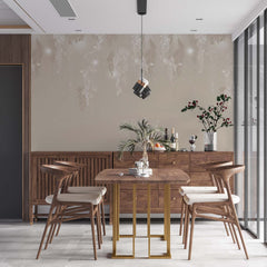 Custom Delicate Floral Wallpaper Neutral Romantic Wall Mural Decor
