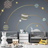 Kids Wall Murals Solar System Model Planets Wallpaper for Kids