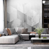 Monochrome Geometric Cubes Wallpaper