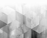 Monochrome Geometric Cubes Wallpaper