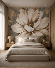 Large Painted Flower Wallpaper