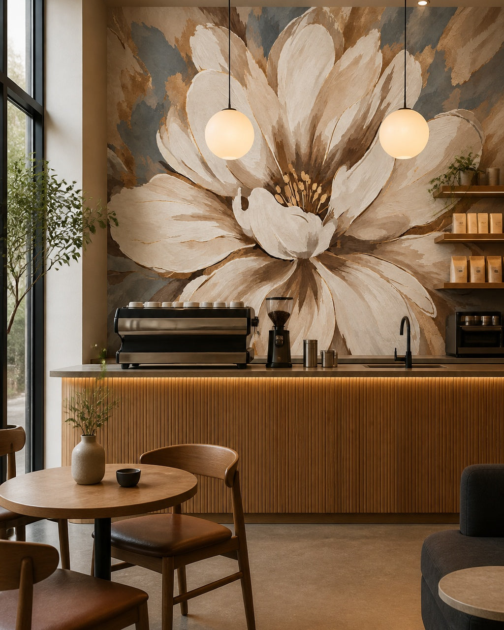 Large Painted Flower Wallpaper – view 4