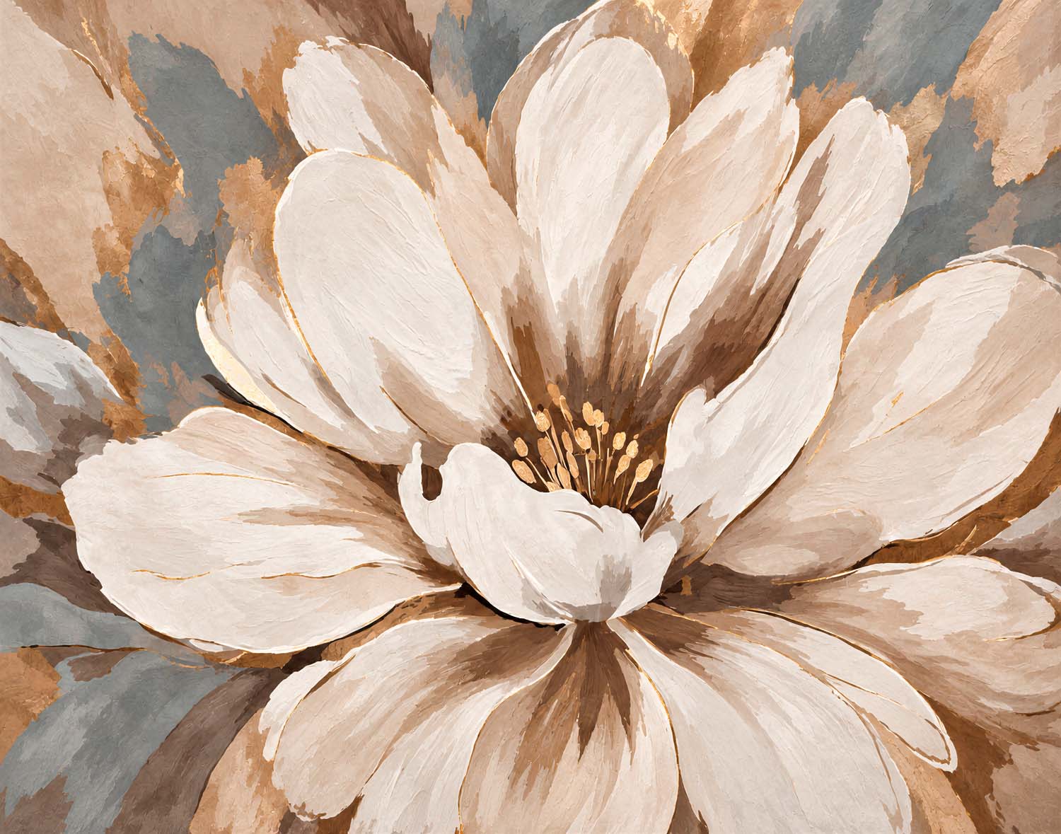 Large Painted Flower Wallpaper – view 5