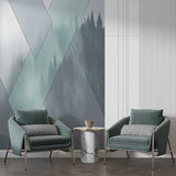 Modern Abstract Misty Forest Wall Mural Wallpaper