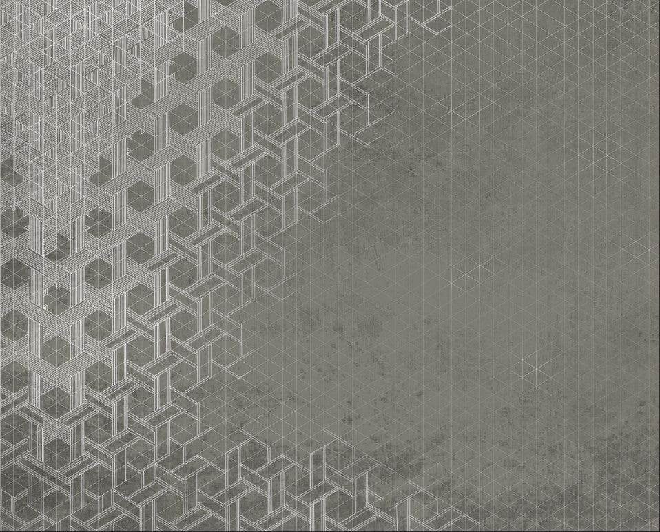 Modern Industrial Gray Geometric Wallpaper