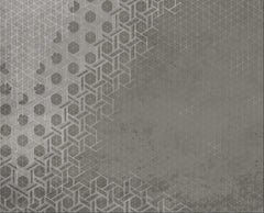 Custom Modern Industrial Gray Geometric Wallpaper