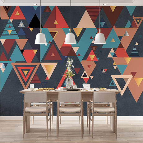 Colorful Abstract Geometric Triangle Wallpaper