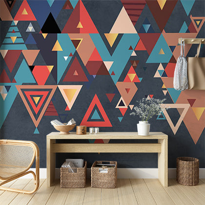 Colorful Abstract Geometric Triangle Wallpaper