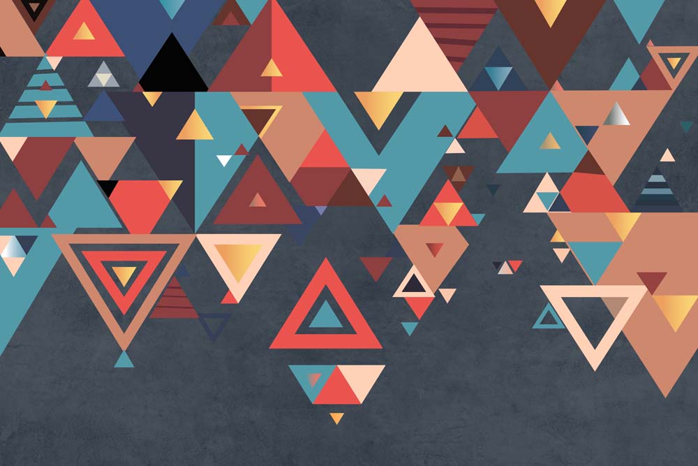 Colorful Abstract Geometric Triangle Wallpaper