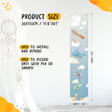 Kids' Growth Chart Peel and Stick Airplane Wall Decals for Rooms and Nursery