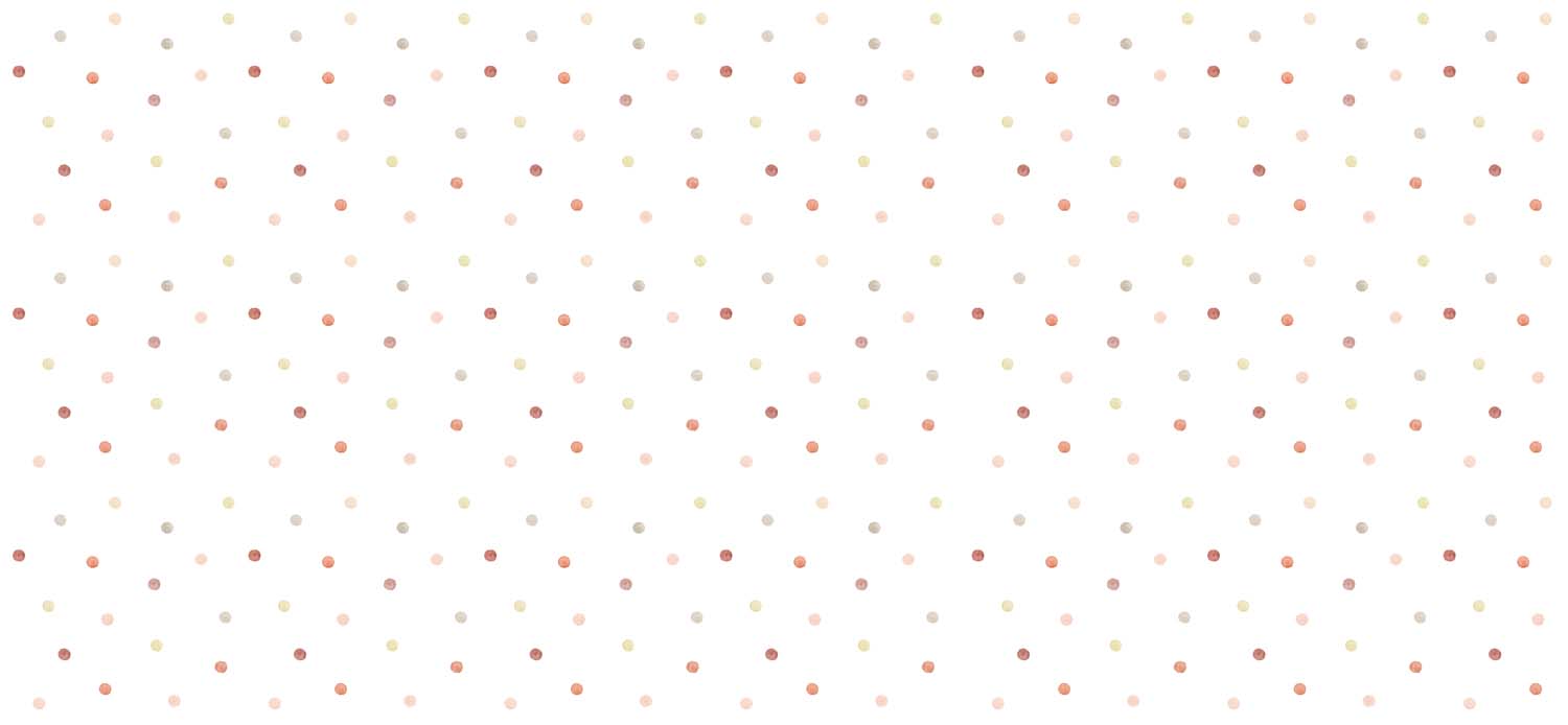 Kids wallpaper with small scattered confetti dots in soft colors on white.