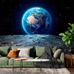 Custom Outer Space Earth View Wallpaper Mural