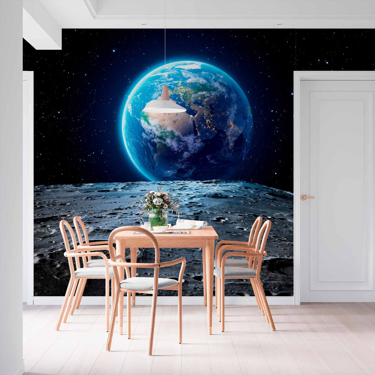 Custom Outer Space Earth View Wallpaper Mural