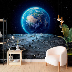 Custom Outer Space Earth View Wallpaper Mural