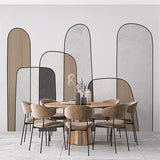 Minimalist Abstract Arches Wallpaper in Neutral Tones