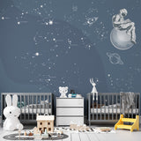 Kids Wall Murals Reading Astronaut Constellations Space Stars Wallpaper for Kids