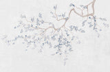 Serene Blue Blossom Tree Branch Wall Mural Wallpaper