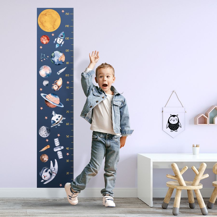 Kids' Growth Chart Peel and Stick Solar System Wall Decals